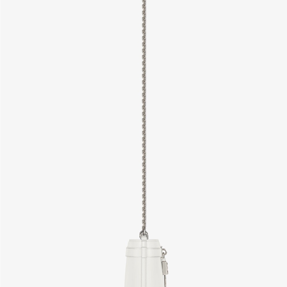 GIVENCHY Micro Shark Lock bucket bag in Box leather Ivory - Picture 15 of 16